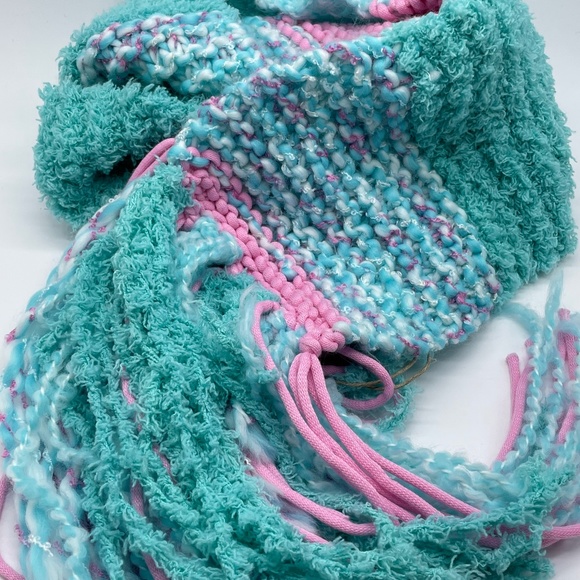 Knitted Scarf / Winter Scarf / Blue Scarf / Scarves for Women / Knit Scarf - Picture 1 of 3